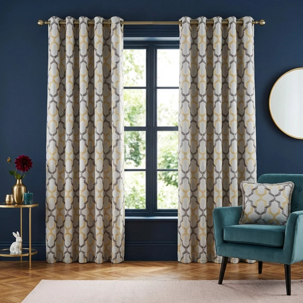Georgia Ochre Thermal Blackout Eyelet Curtains