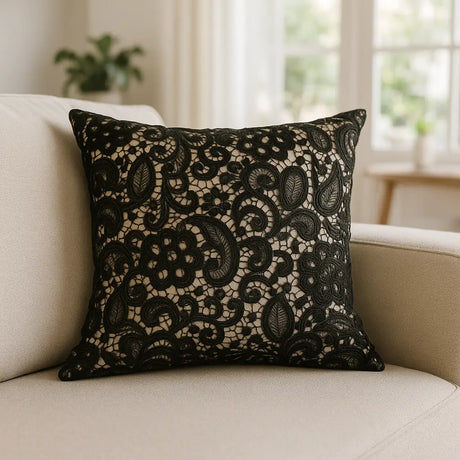 Macrame Cushion Cover 18" x 18" by Riva Home