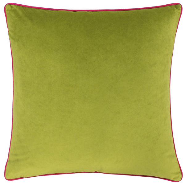 Meridian Velvet Cushion Cover Lime + Hot Pink