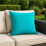 Wrap Outdoor Cushion Cover 17" x 17" - Aqua
