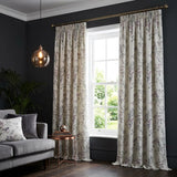 Jazmine Floral Pencil Pleat Ready Made Tape Top Curtains 1