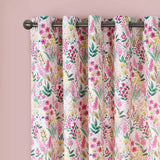 Catherine Lansfield Tilly Floral Ready Made Eyelet Curtains - Blue image 2