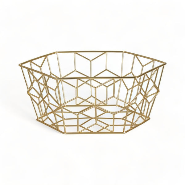 Contour Gold Wire Fruit Basket