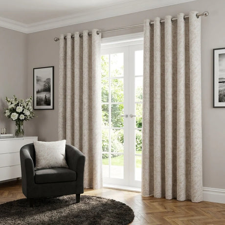 Marple Thermal Ready Made Eyelet Curtains - Natural