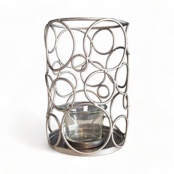 Cirque Small Silver Tealight Candle Holder