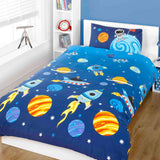 Rockets Space Blue Duvet Cover Set by Rapport Home