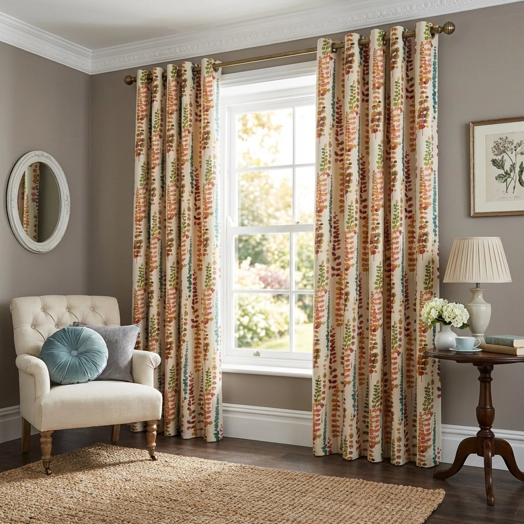 Santa Maria Floral Eyelet Curtains