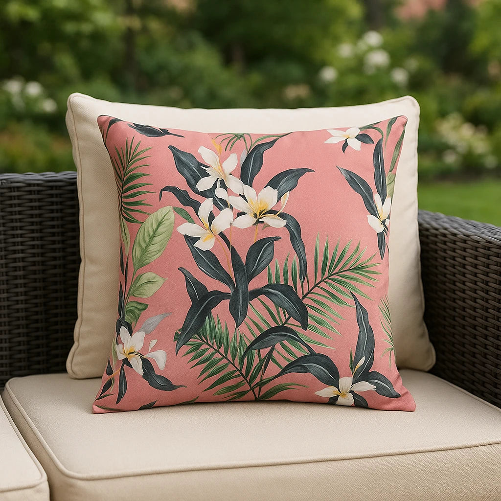Honolulu Outdoor Pink Cushion Cover 43cm x 43cm