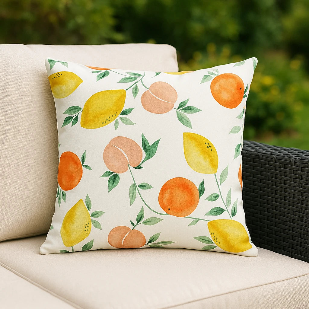 Les Fruits Outdoor Multicolour Cushion Cover 43cm x 43cm