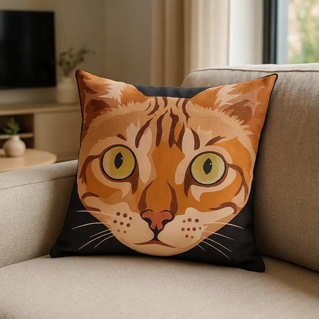Animal and Inspirational Cushion Cover 18" x 18" - Bengal Cat
