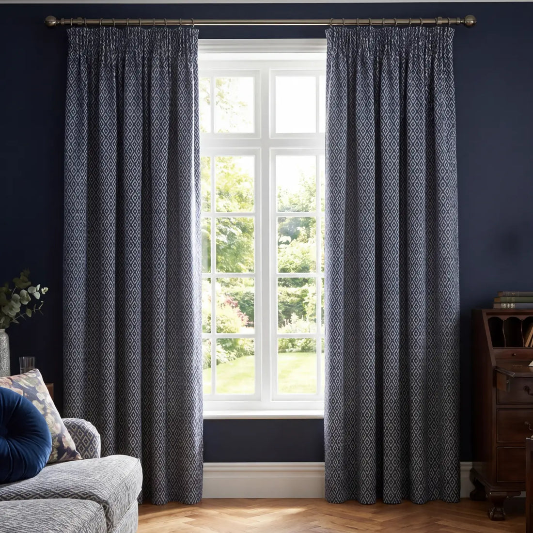Aztec Diamond Tape Top Curtains