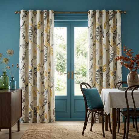 Ensley Cotton Eyelet Curtains Ready Made Pair 1