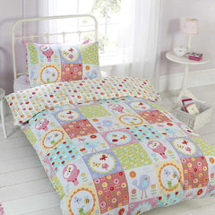 Birdie Patchwork Polycotton Duvet Cover Set