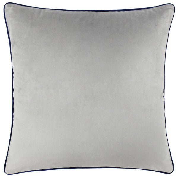 Meridian Velvet Cushion Cover Silver + Navy