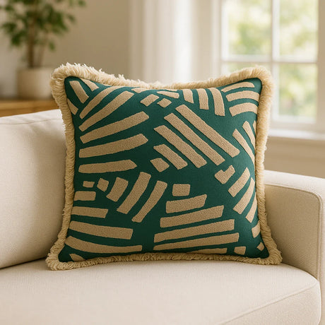 Oromo Cushion Cover 18" x 18" - Green