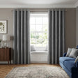 Vogue Thermal Eyelet Dimout Curtains - Grey