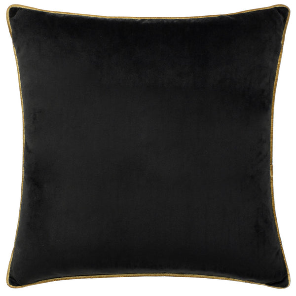 Meridian Velvet Cushion Cover Black + Gold