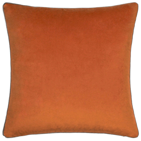 Meridian Velvet Cushion Cover Pumpkin + Mocha