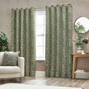 Bali Jacquard Leaf Eyelet Curtains by Wylder Nature