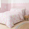 Retro Daisy Pink Floral Duvet Cover Set 1