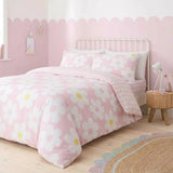 Retro Daisy Pink Floral Duvet Cover Set 1