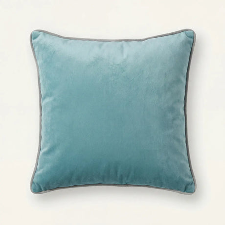 Piped Velvet Cushion Covers 17" x 17" 43x43cm 4