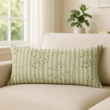 Chinese Lanterns Cushion Cover 12" x 26" - Sage