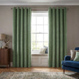 Heavy Chenille Velvet Lined Eyelet Curtains 1