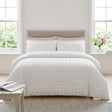 Embossed Grid Microfibre Duvet Cover Set 1