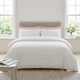 Embossed Grid Microfibre Duvet Cover Set 1