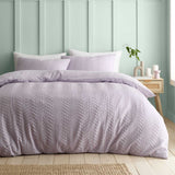 Catherine Lansfield Heatset Wave Duvet Cover Set - Lilac