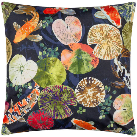 Koi Pond Midnight Outdoor Cushion Cover 17" x 17" by furn.