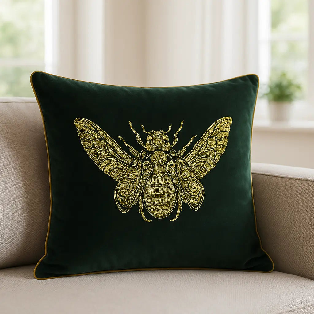 Cerana Velvet Emerald Cushion Cover 50cm x 50cm