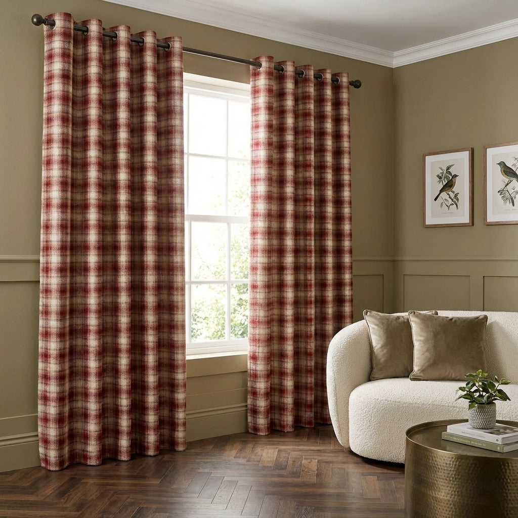 Everett Eyelet Curtains Ready Made Pair 7