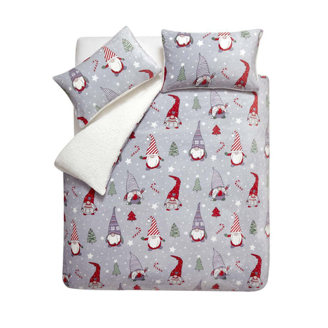 Catherine Lansfield Festive Gnomes Christmas Duvet Cover Set 10