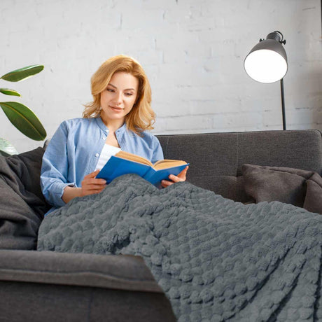 Lush Luxurious Fluffy Faux Rabbit Fur Throw Blanket by Emma Barclay