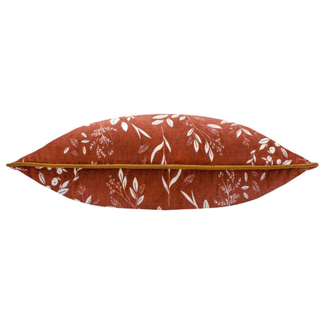 Fearne Printed Velvet Cushion Brick by furn.