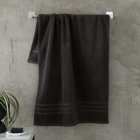 Catherine Lansfield Zero Twist 100% Cotton 500gsm Towels - Charcoal