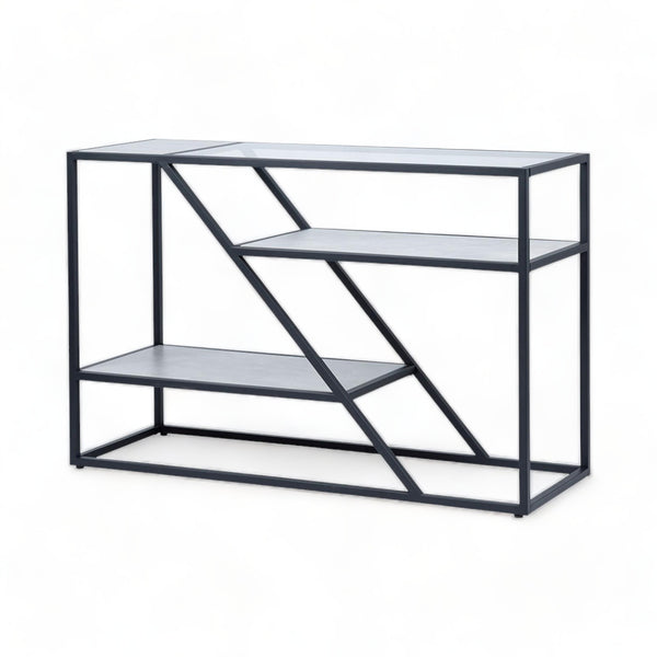 Carbon Black Tiered Console Table