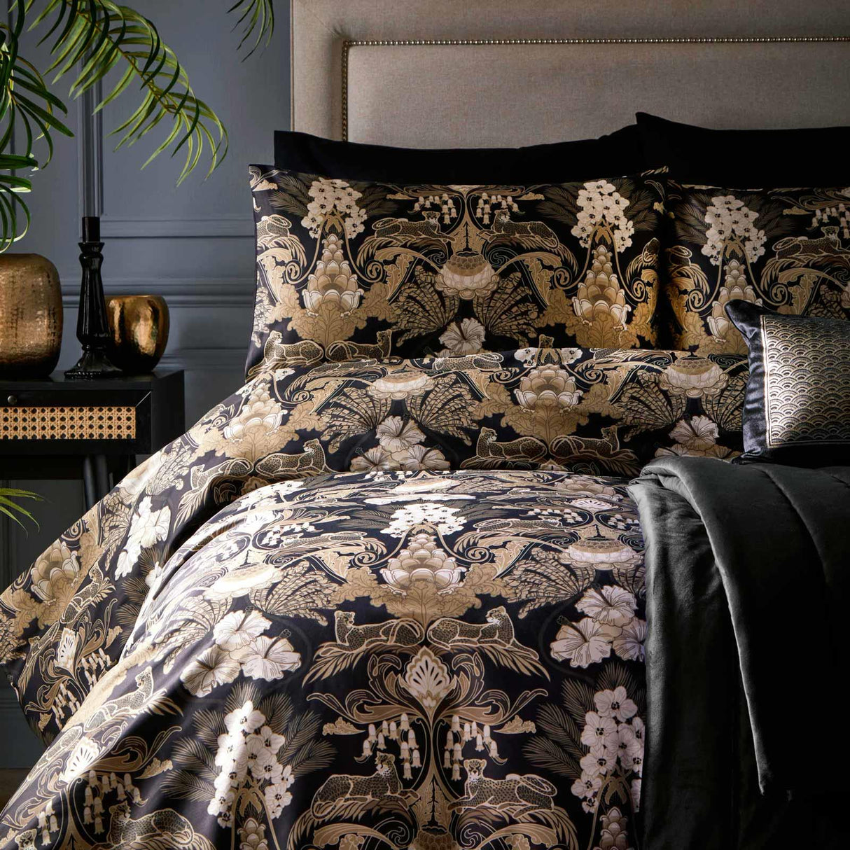 Suburban Jungle Cotton Duvet Cover Set by Laurence Llewelyn-Bowen