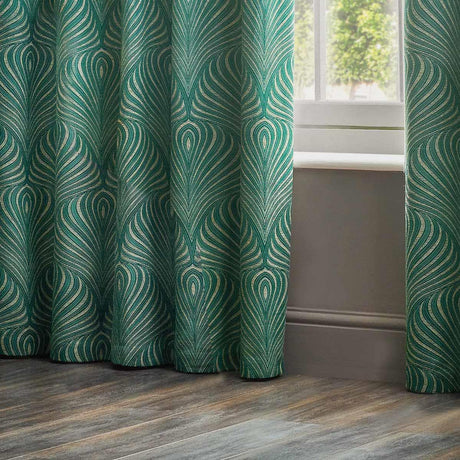 Gatsby Jacquard Lined Eyelet Curtains by Paoletti