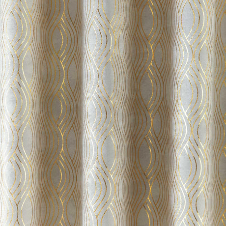 Broadway Metallic Eyelet Curtains Gold 90" x 54" by Enhanced Living