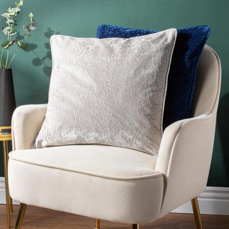 Ripple Plush Velvet Cushion Cover 20" x 20" by Paoletti