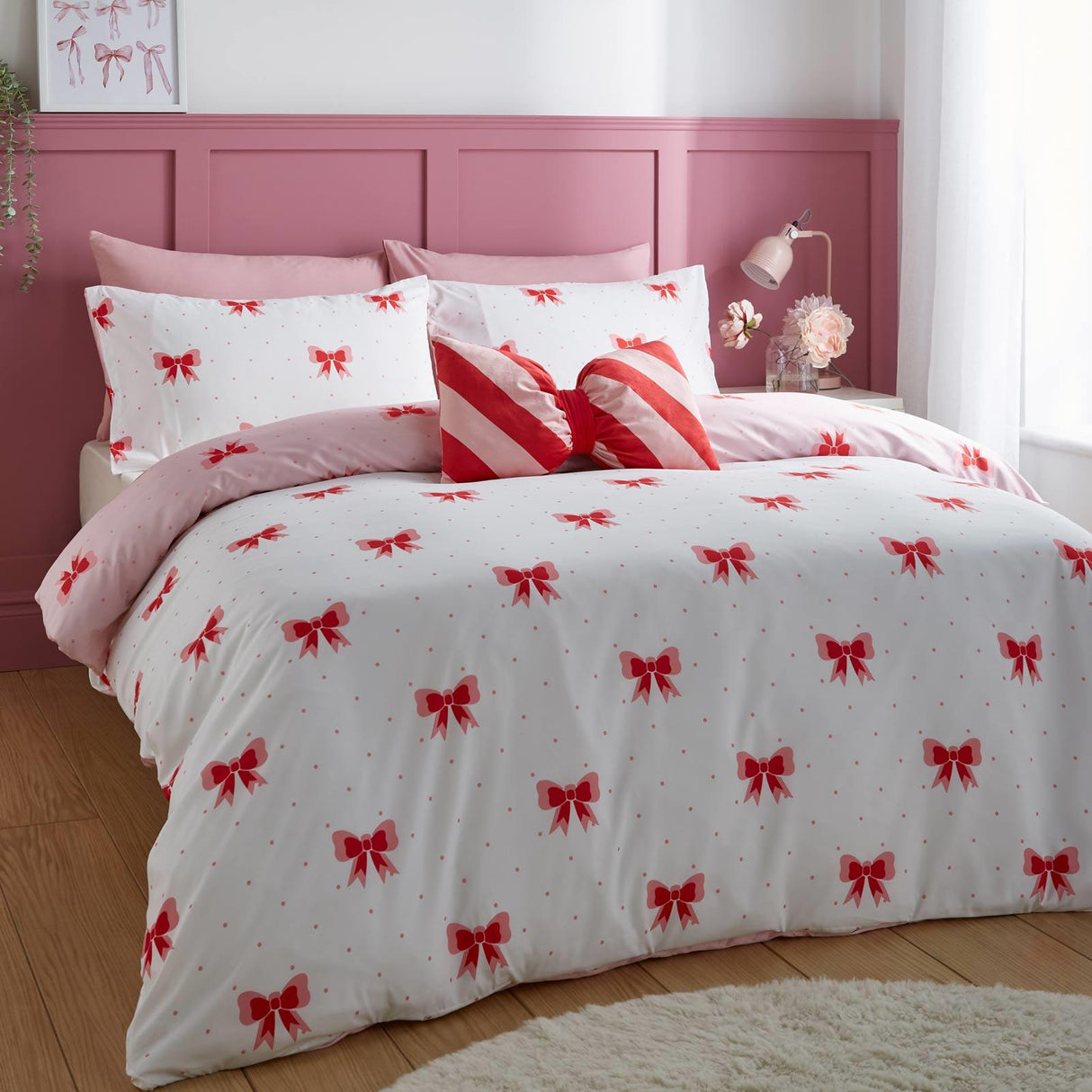 Dotty Bows Duvet Cover Set by Sassy B