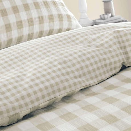 Seersucker Gingham Check Duvet Cover Set by Catherine Lansfield