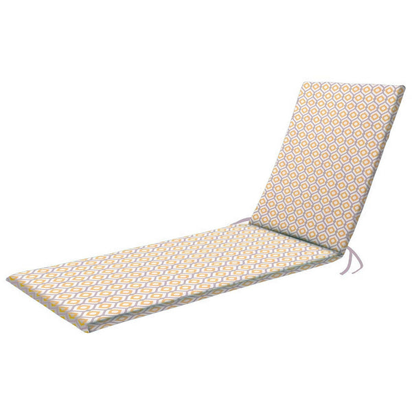 Geometric Yellow Water Resistant Lounger Pad - Ideal
