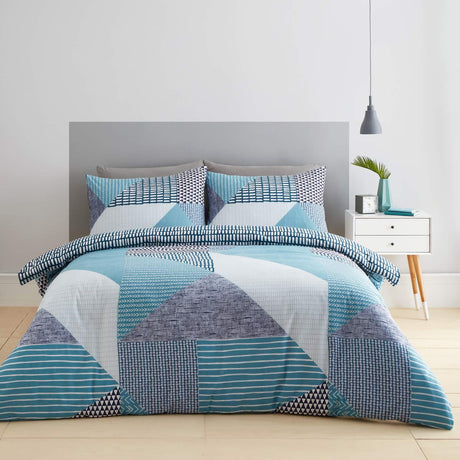 Catherine Lansfield Larsson Geo Duvet Cover Set - Teal
