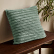 Catherine Lansfield Cosy Ribbed Filled Cushion 45cm x 45cm - Green