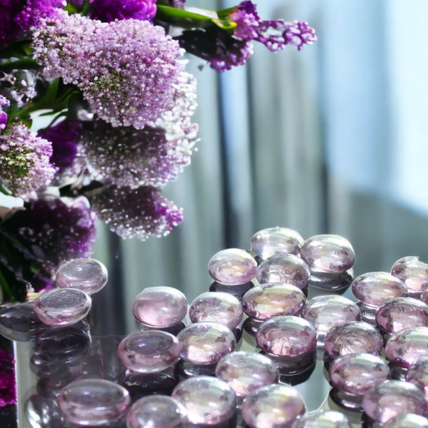 Lavender Decorative Glass Beads