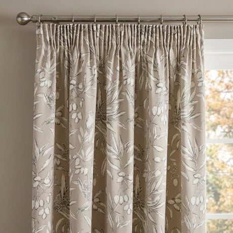 Aviary Tape Top Pencil Pleat Curtains - Parchment image 2